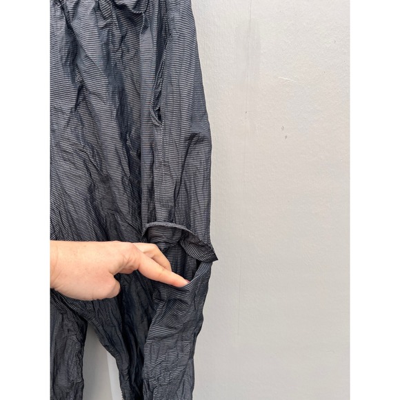 Krista Larson Striped Elastic Waist Cargo Pants Silk Womens One Size Lagenlook - Picture 2 of 10